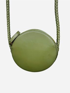 Neely and Chloe Canteen Bag Army Green Leather EUC